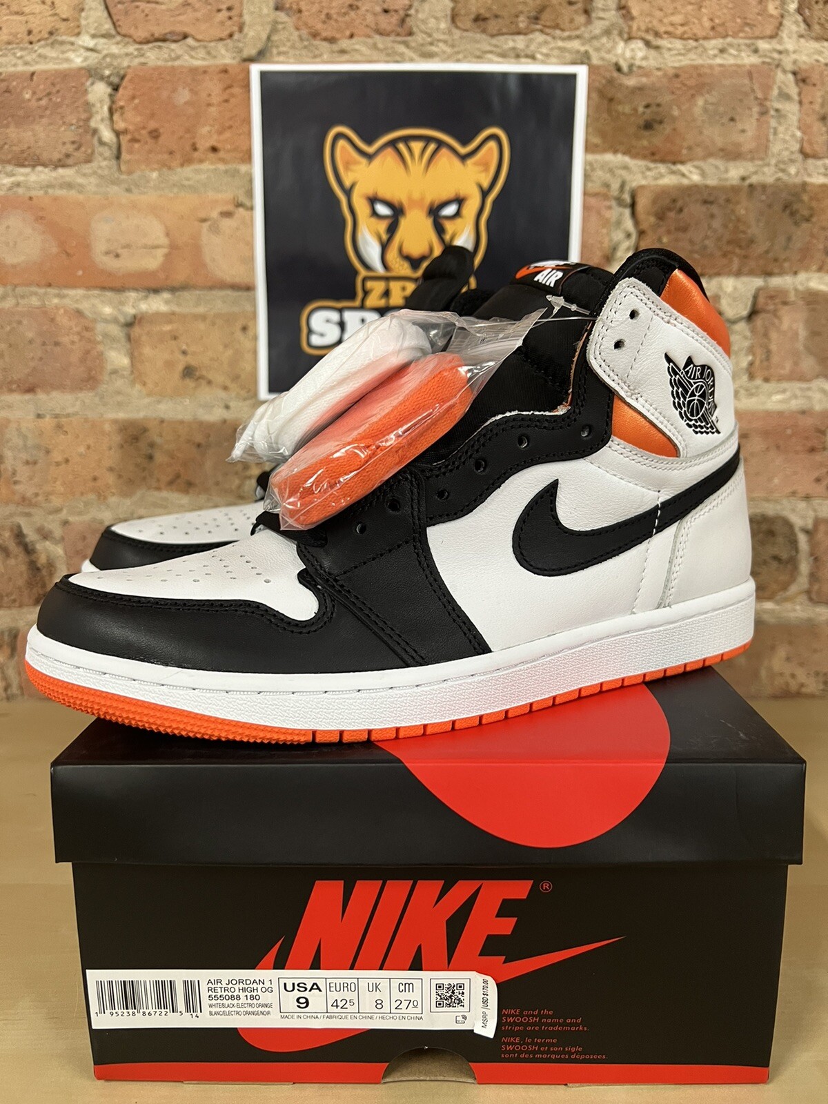 AIR JORDAN 1 RETRO HIGH OG ELECTRIC ORANGE MENS 555088-180 AIR JORDAN 1 RETRO HIGH OG ELECTRIC ORANGE MENS 555088-180