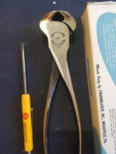 Channellock End Cutter Pliers  # 357 Vintage Meadville USA 7