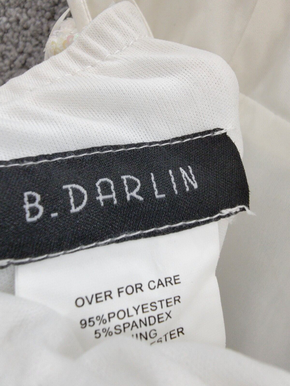 B Darlin Sequined Cowlneck Lace-Up-Back Gown Juniors' 9/10 Iridescent Zip Back - Picture 14 of 15