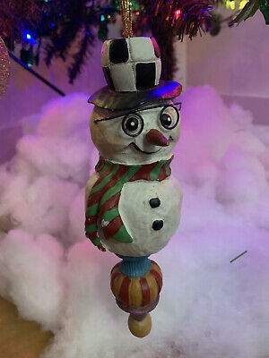 Snowman HOUSE OF HATTEN Original Ceramic By PEGGY FAIRFAX HERRICK Grand Finale