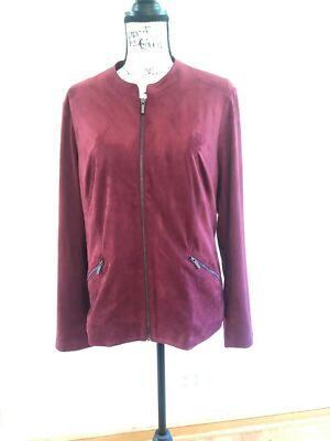 

ALFANI Женский бордовый пиджак из искусственной замши, Burgundy, 100077033MS