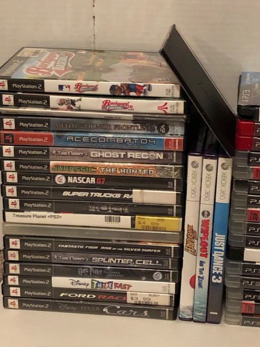 Huge Lot Of 55 Video Games Ps2 Ps3 Wii Xbox 360 Xbox Kinect Game Cube And PC