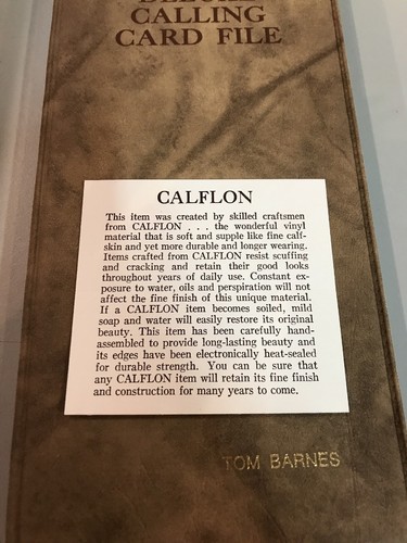 Deluxe Card File Wallet Business Card Organizer 48 Slots Tan