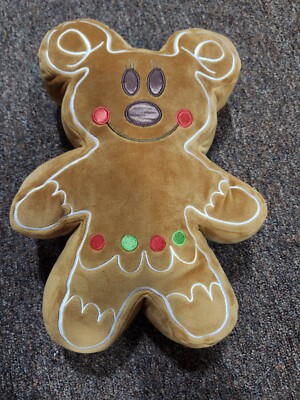 Disney Minnie Mouse Holiday Gingerbread Plush Pillow