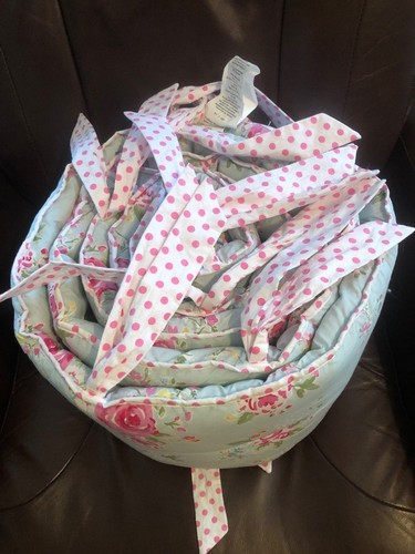 Pottery Barn Kids Floral Quilted Crib Bumper