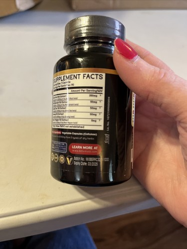 Beet Root Extract 90 Caps 855mg  Green Tea Red Spinach Ginseng Supports 3/25