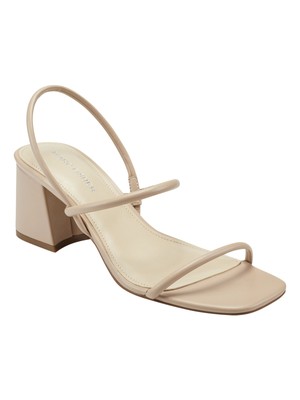 

Женские бежевые сандалии с ремешком на пятке MARC FISHER Galvin Toe Block Heel Slip On 6,5 M, Бежевый, MFGALVIN