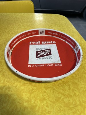 Vintage Schlitz Real Gusto Beer Tray Real Gusto In A Great Light Beer 13''