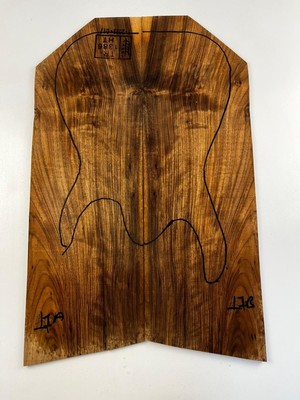 Turkish Walnut Drop Top Luthier Guitar Figured Wood Bookmatched Set No:17