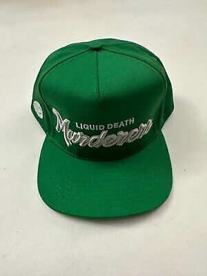 New Liquid Death Logo Green Adjustable Snapback Hat Cap One Size