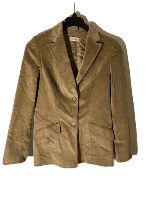 Vittoria Verani Womens Oversized S Corduroy Blazer Jacket in Light Brown