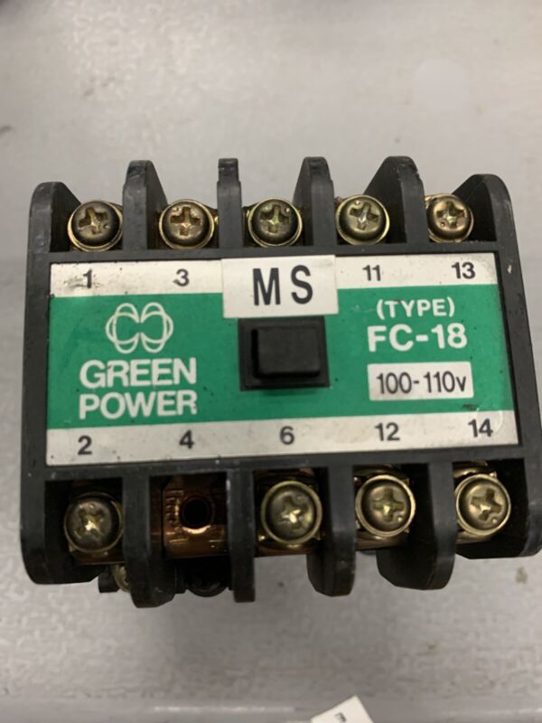 MATSUSHITA GREEN POWER CONTACTOR FC-18 100-110V COIL BMF6-18-9018