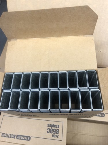 8 Boxes of Carton closing Stanley Bostitch B58C staples, C58, 19,200 Staples