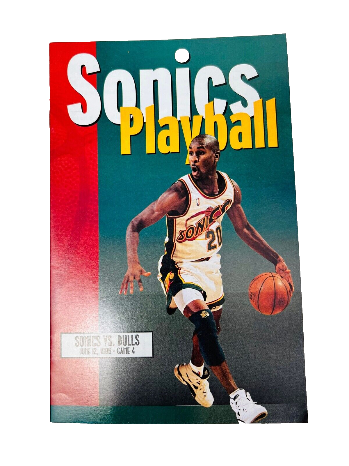 SEATTLE SONICS CHICAGO BULLS 1996 NBA FINALS GAME 4 PLAYBILL