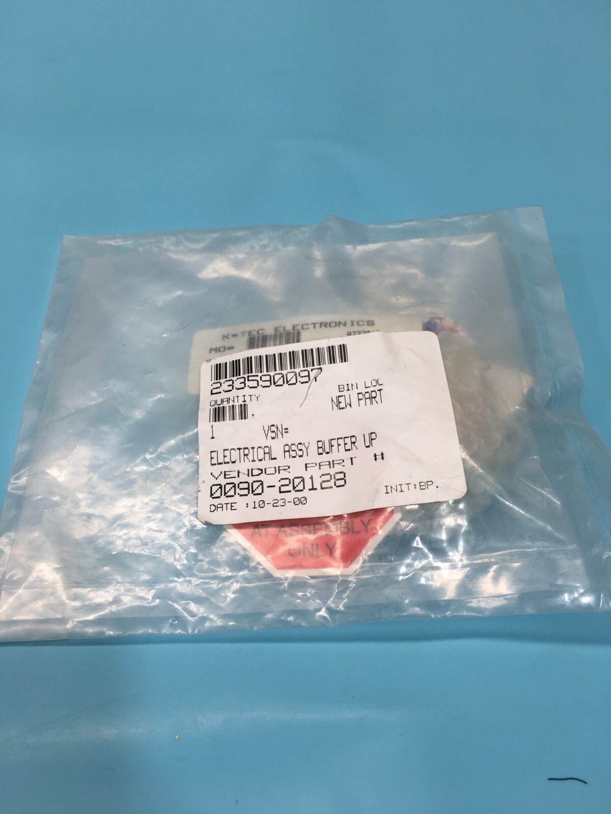 AMAT 0090-20128 ELECTRICAL ASSY BUTTON UP, 118615