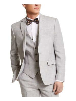 

Мужской серый однобортный пиджак BAR III Tattersall Blazer, TTAY1CQZ0030