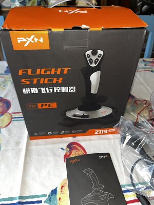 PXN-2113 PRO Flight Stick for PC Joystick Flight Simulator Wired - Untested