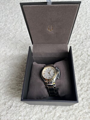 Bulova Women's Gold Tone Automatic Stainless Steel Watch - 98L297 New w/ Tag