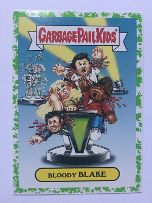 Garbage Pail Kids Prime Slime Trashy TV Reality Sticker 2b Bloody Blake Green