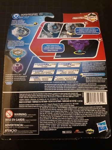 Hasbro Beyblade Burst Evolution Switch Strike DOOMSCIZOR D3 DR32/TA12 NEW