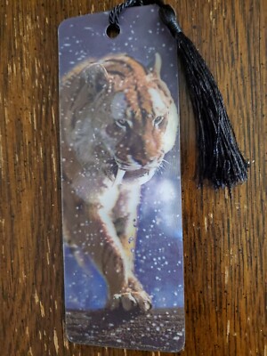Saber tooth tiger lenticular bookmark 