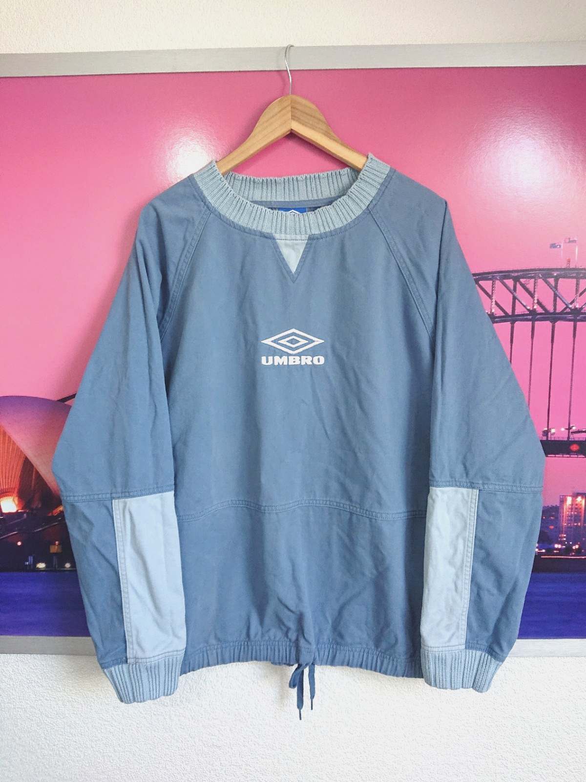 Umbro Vintage 90s Maine Road Drill Top Liam Gallagher Oasis