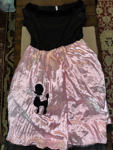 Sock Hop Sweetie 50's Poodle Skirt Dress Halloween Costume Adult X-Large