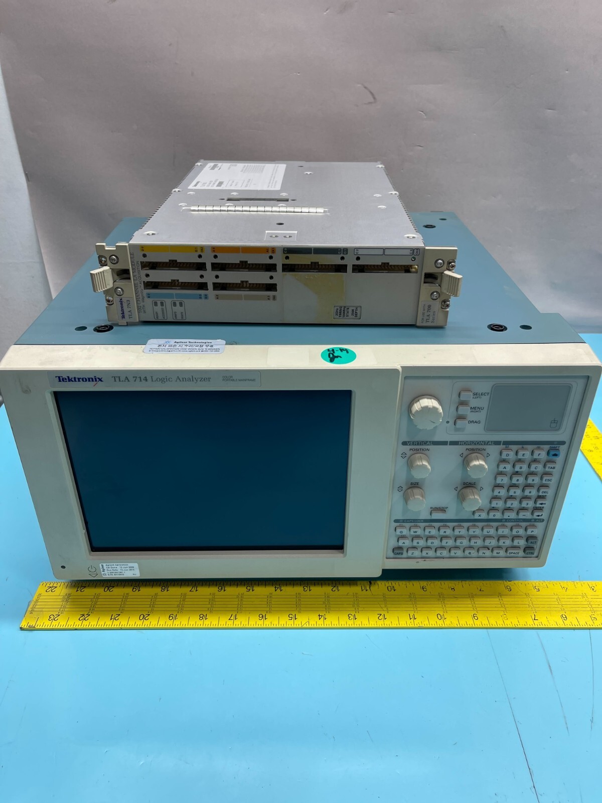 TEKTRONIX TLA714 LOGIC ANALYZER, AGILENT 1-2091901341-1, TLA7N3, TLA700, 170636