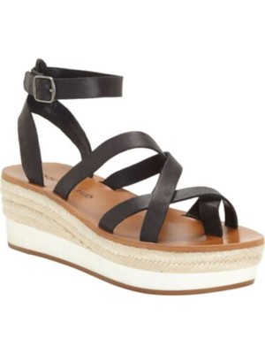 

LUCKY BRAND Женские черные кожаные эспадрильи на танкетке Jakina 1 на платформе 8,5 м, Черный, LK-JAKINA