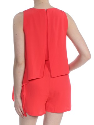 BAR III $79 Womens New 1499 Red Asymmetrical Sleeveless Romper M B+B