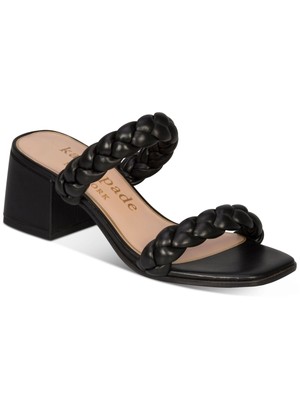 

KATE SPADE NEW YORK Женские черные кожаные сандалии без шнуровки Juniper 6,5 B, Черный, K8277
