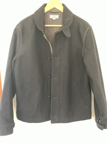 Wallace And Barnes Navy Wool Skiff Jacket L