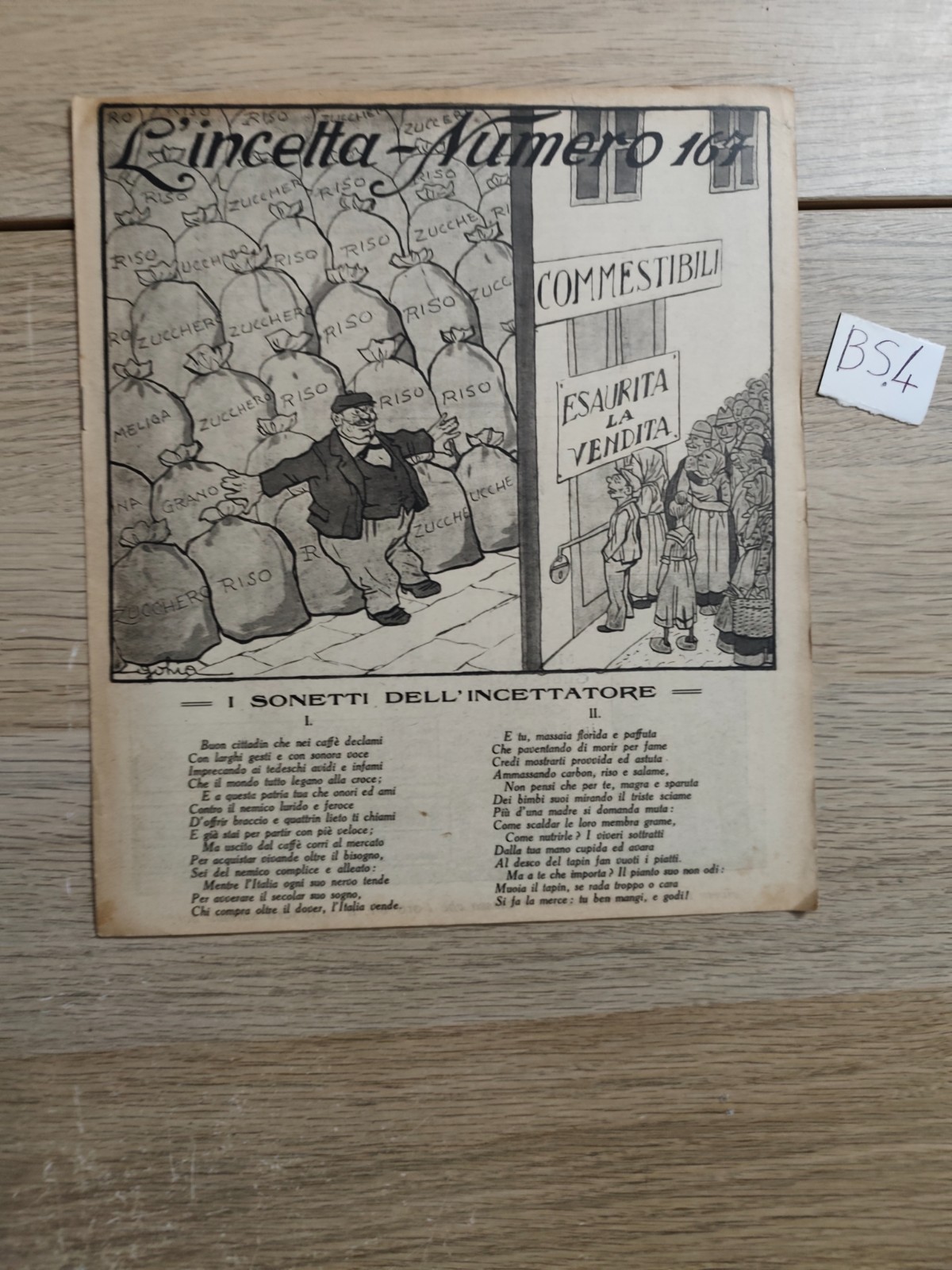 NUMERO 167 rivista umoristica SATIRA prima guerra Mondiale