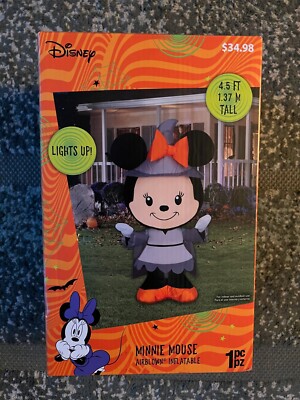 Gemmy Disney Minnie Mouse Halloween 4.5' Ft Airblown Inflatable Decoration New