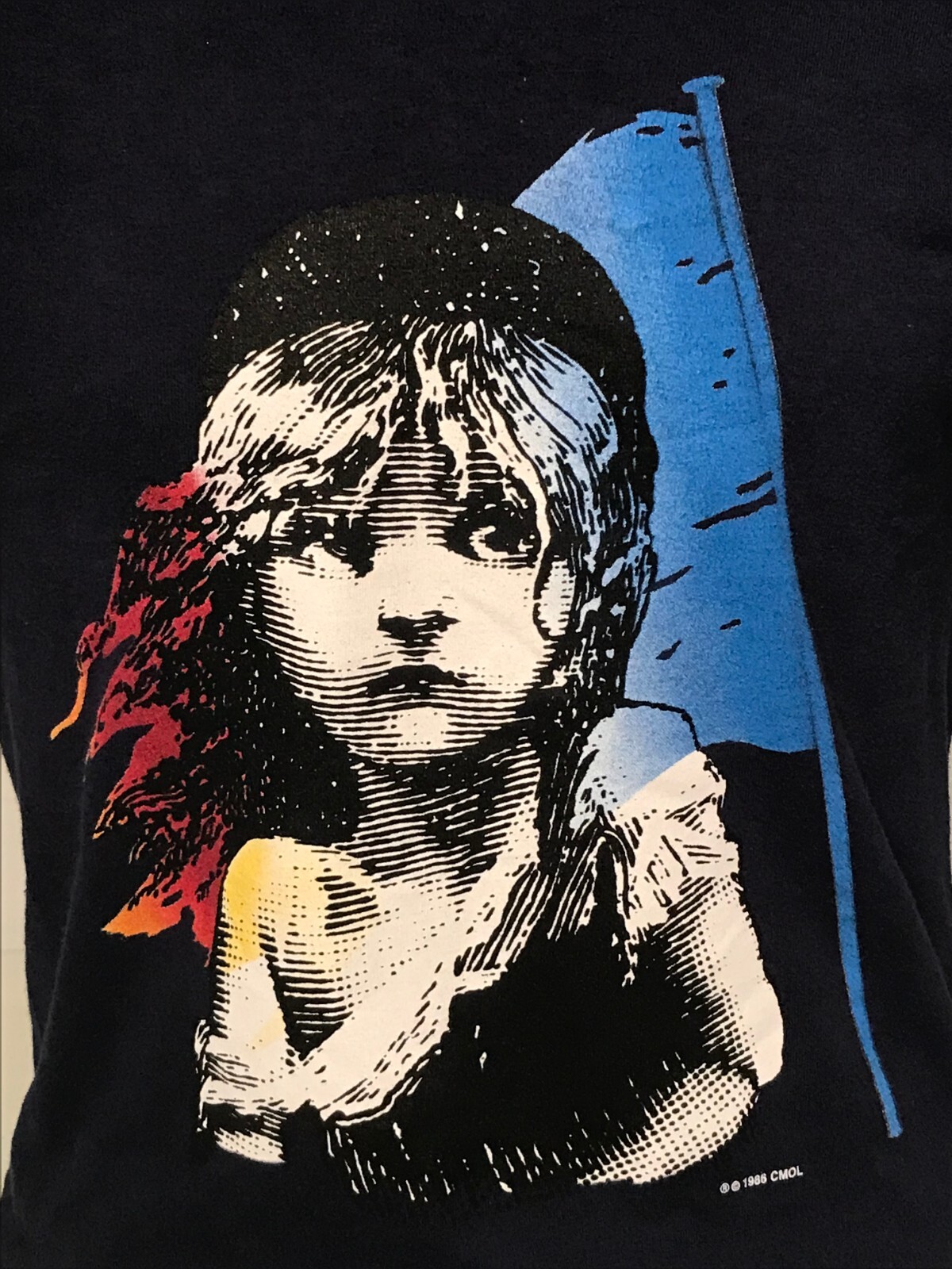 Vintage 1986 Les Miserables Blue Double Sided T Shirt Medium