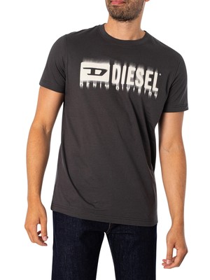 

Мужская футболка с рисунком Diesel, серая, Grey, A03593-0CATM-93R