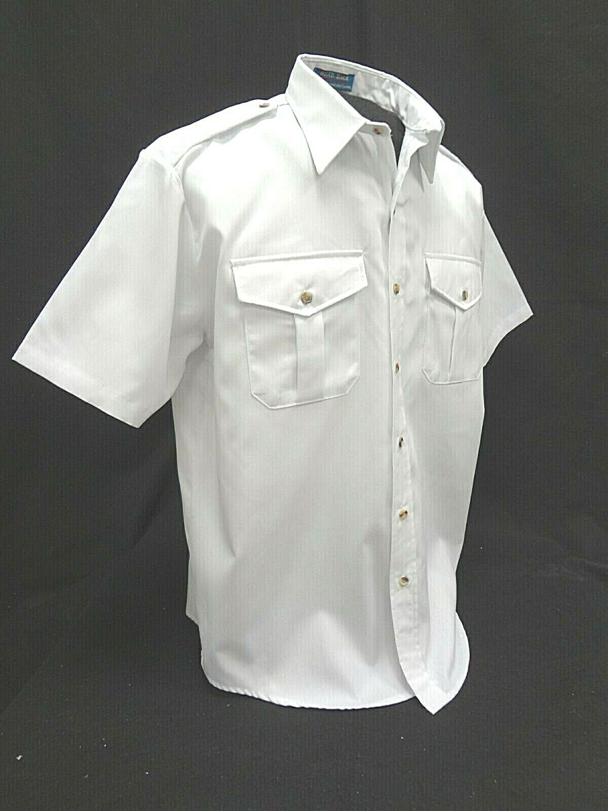 BEAR BACK~Mens SPORTSMAN'S Hunting Fishing Casual Dress Shirt WHITE~Size L~NWOT