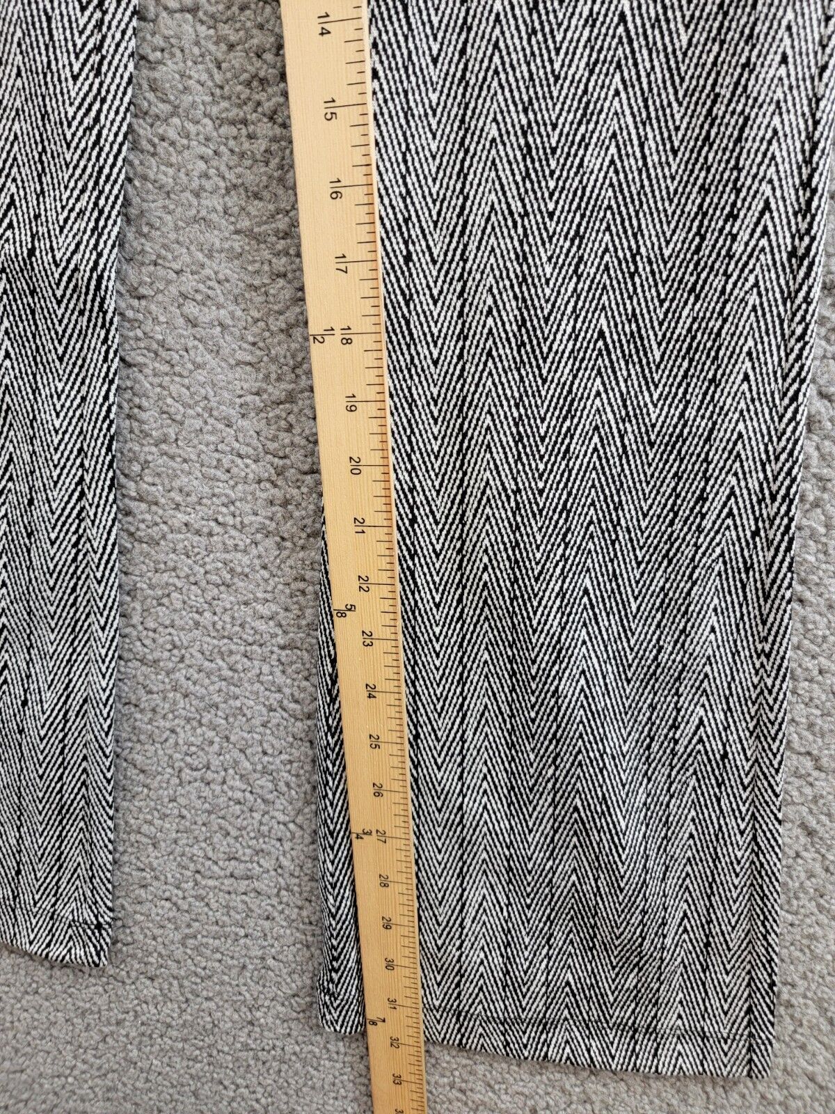 Sanctuary High Rise Bootcut Pants Women's XXS Gray Herringbone Elastic Waist - Picture 7 of 17