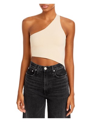 

ALC Женский бежевый топ без рукавов с асимметричным вырезом