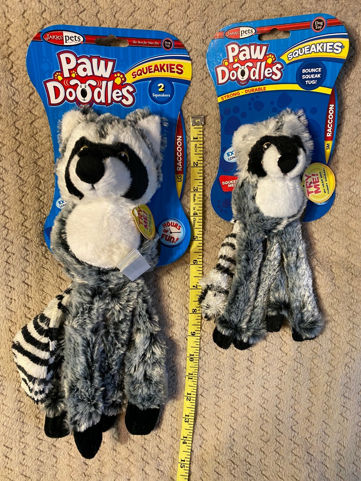 raccoon tail ball toy