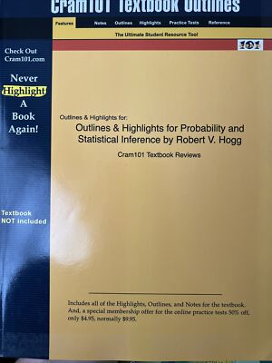 Outlines and Highlights for Probability and Statistical Inference by Robert V...