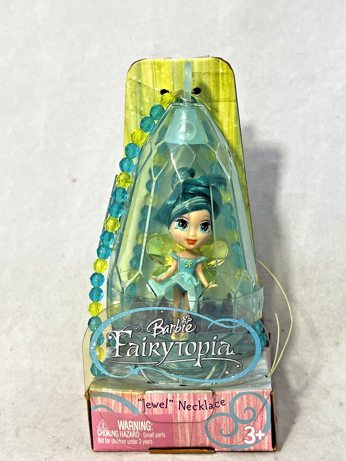 Barbie Fairytopia Twinkle Fairy Friend in Teal Jewel Necklace 2005 Mattel NRFP