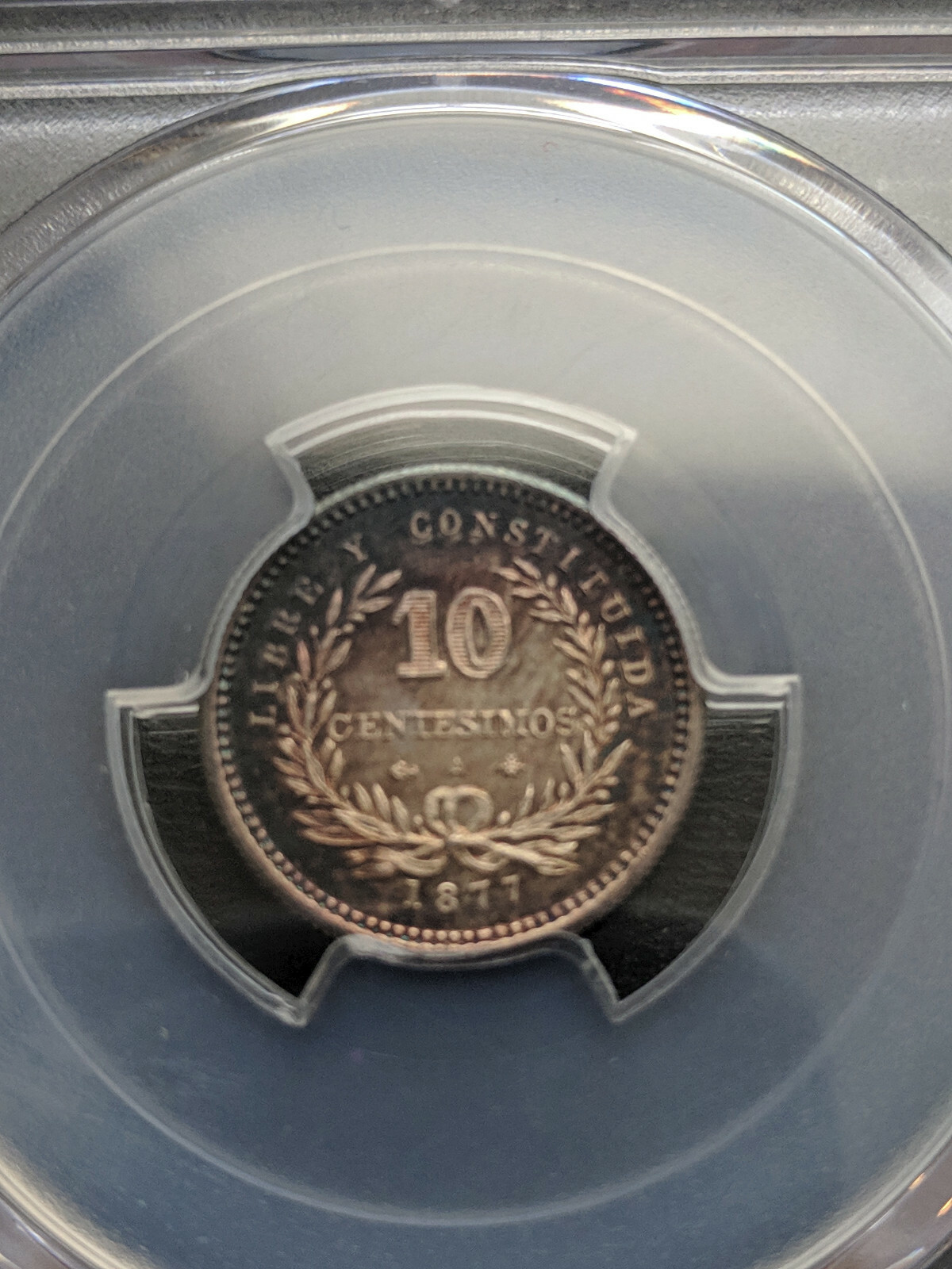 HIGHEST GRADED PCGS MS67 Republic 10 CTN 1877- Paris mint, KM14. -STUNNING!