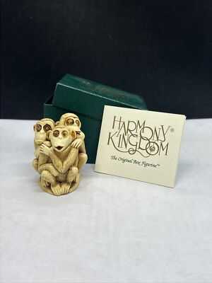 Harmony Kingdom Inside Joke Monkeys Trinket Box Figurine