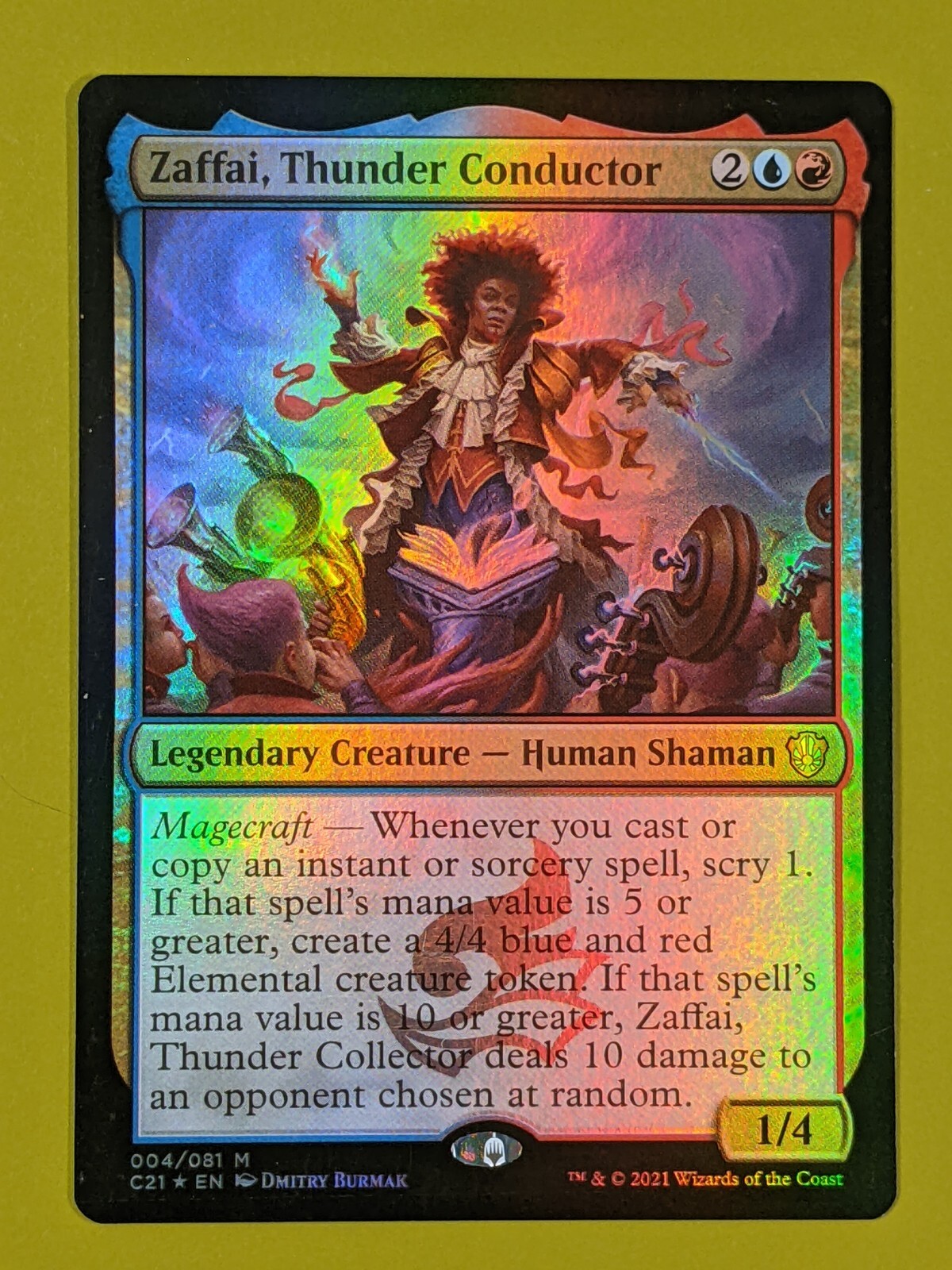 FOIL Zaffai, Thunder Conductor x1 Commander 2021 1x Magic FOIL Zaffai, Thunder Conductor x1 Commander 2021 1x Magic
