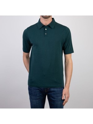 

CLUBROOM Mens Green Classic Fit Performance Stretch Polo, Зеленый, 100038158MN