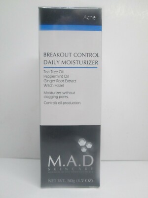M.A.D skincare breakout control daily moisturizer    1.7 oz/50g NEW EXP 2027