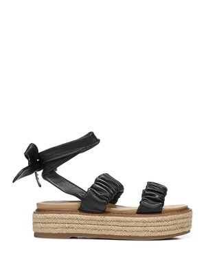 

SAM EDELMAN Женские черные кожаные эспадрильи на платформе Kerin с круглым носком, размер 5 м, Черный, H5767L1