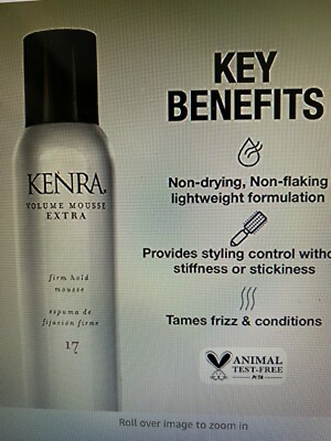 Kenra Volume Mousse Extra  #17 Firm Hold Mousse 8 Oz.