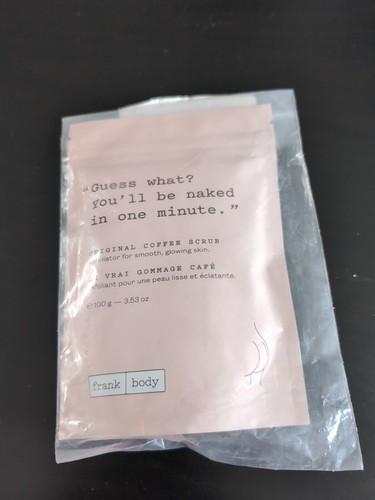 FRANK BODY ORIGINAL COFFEE SCRUB EXFOLIATOR FOR SMOOTH GLOWING SKIN 100G